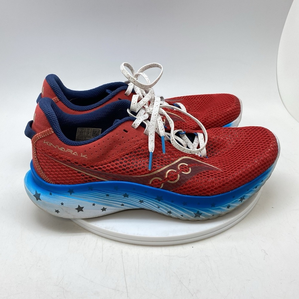 Saucony Sneakers Mens 9 Kinvara 14 S20823-76 Liberty USA‎ Red Running Shoes